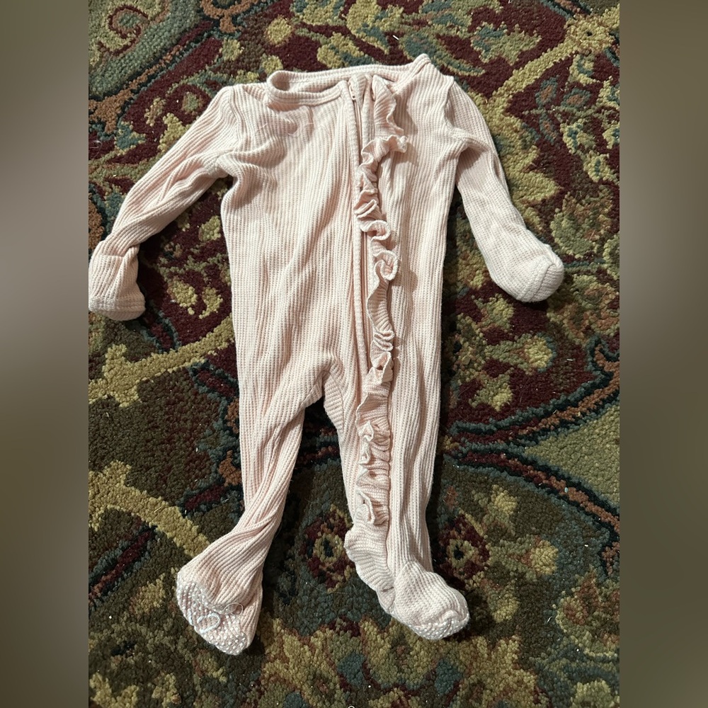 Caden lane waffle ruffle butt footie